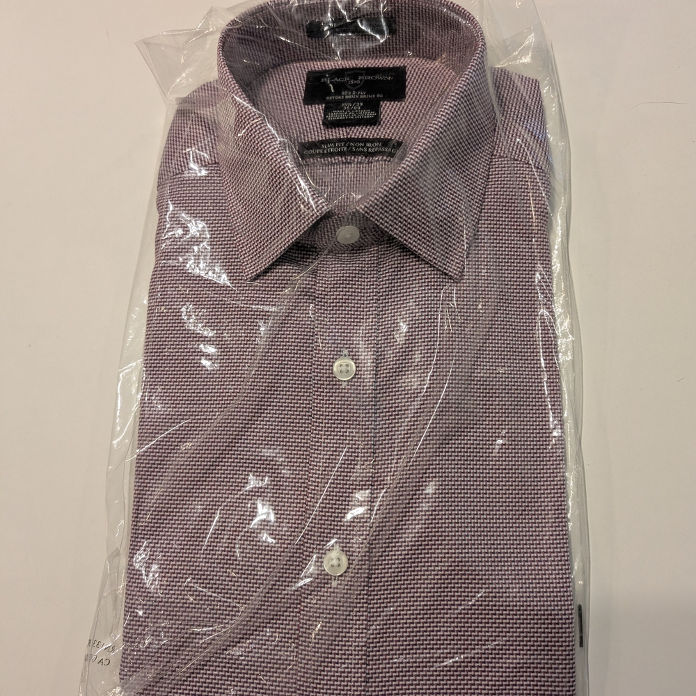 Black Brown 1826 Men's Patterned Dress Shirt